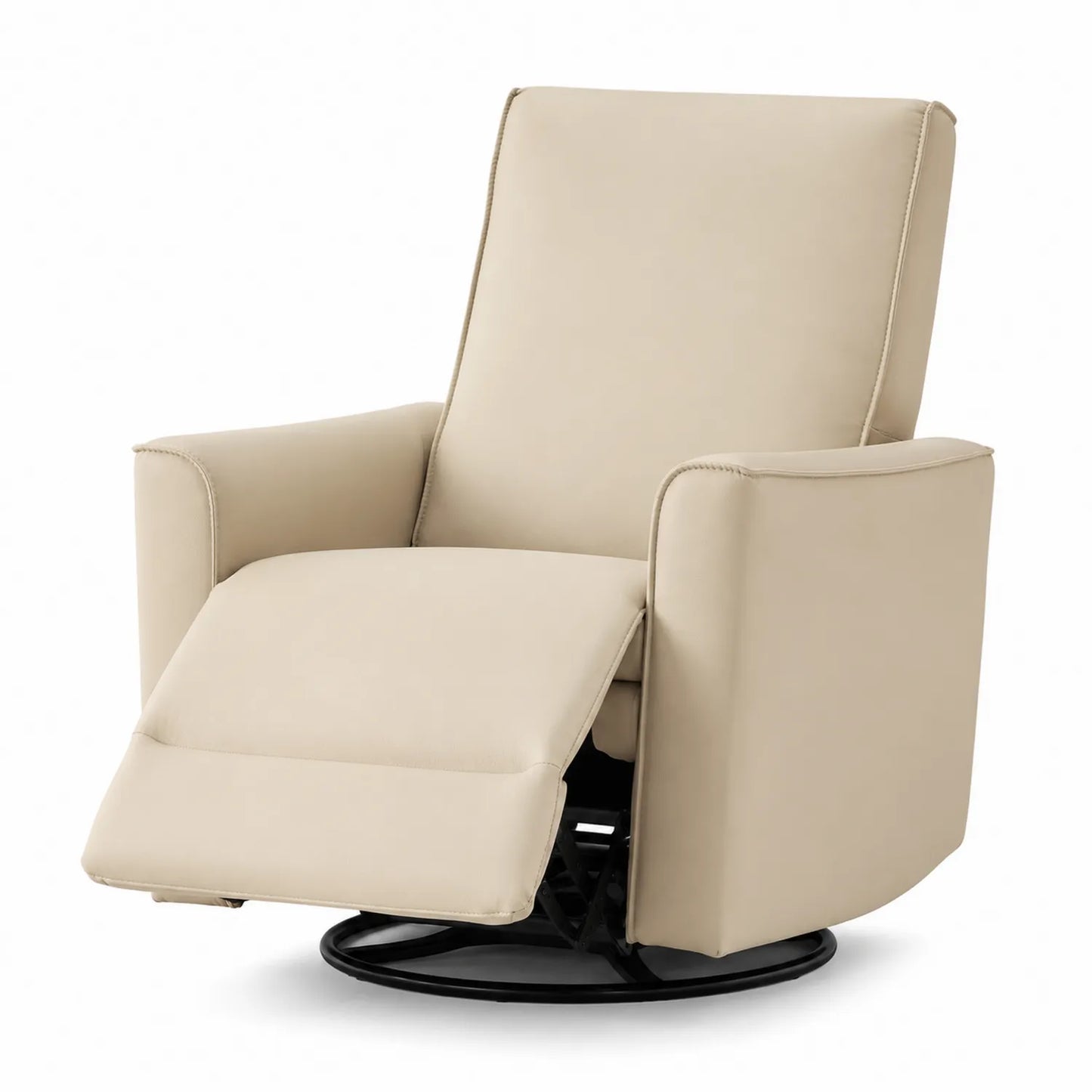 Fauteuil inclinable pivotant en cuir synthétique Beige