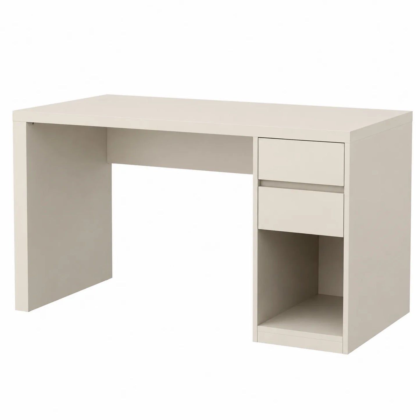 Bureau en bois aggloméré avec tiroirs Beige 120x60x75 cm