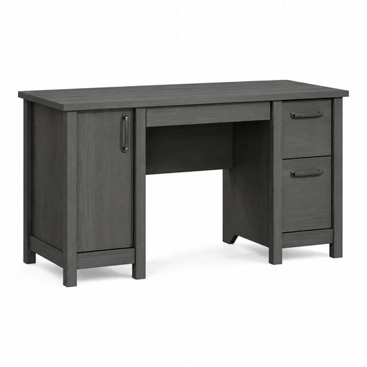 Bureau en bois MDF avec rangement 140 cm