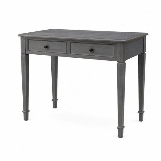 Bureau en bois avec deux tiroirs Gris 120x60x75 cm