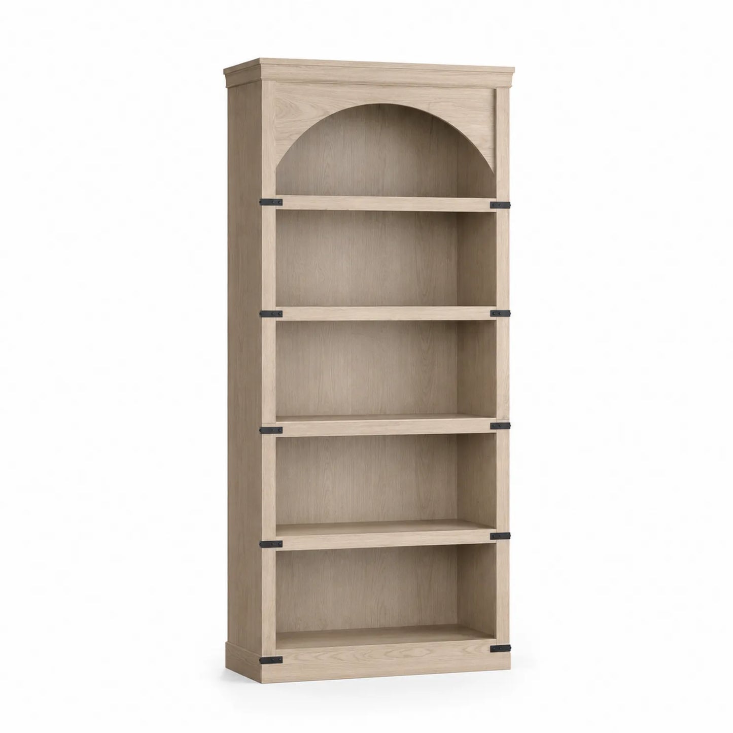 Bibliothèque en bois à 5 étagères Chêne Clair 180 cm