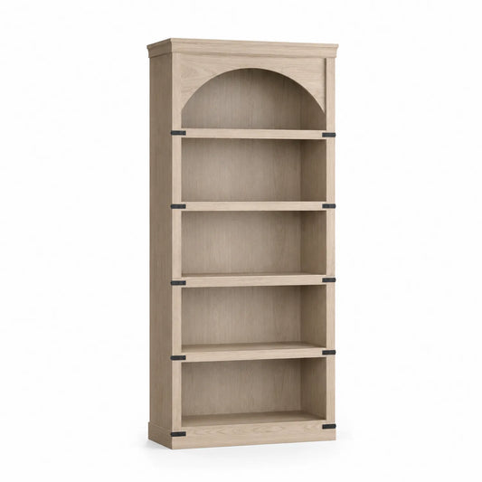 Bibliothèque en bois à 5 étagères Chêne Clair 180 cm