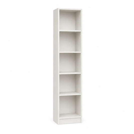 Bibliothèque haute blanche en bois