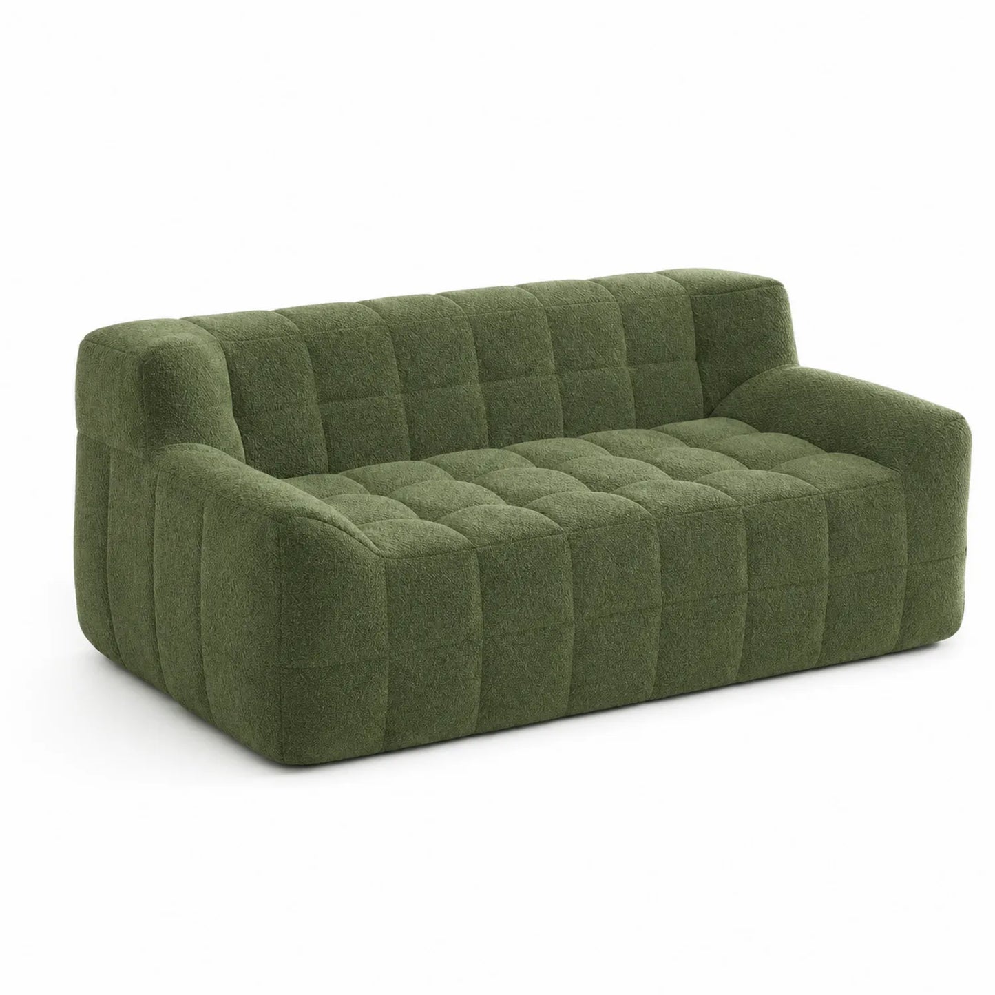 Canapé 3 places en tissu vert