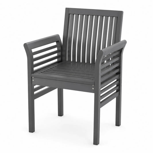 Chaise en aluminium gris