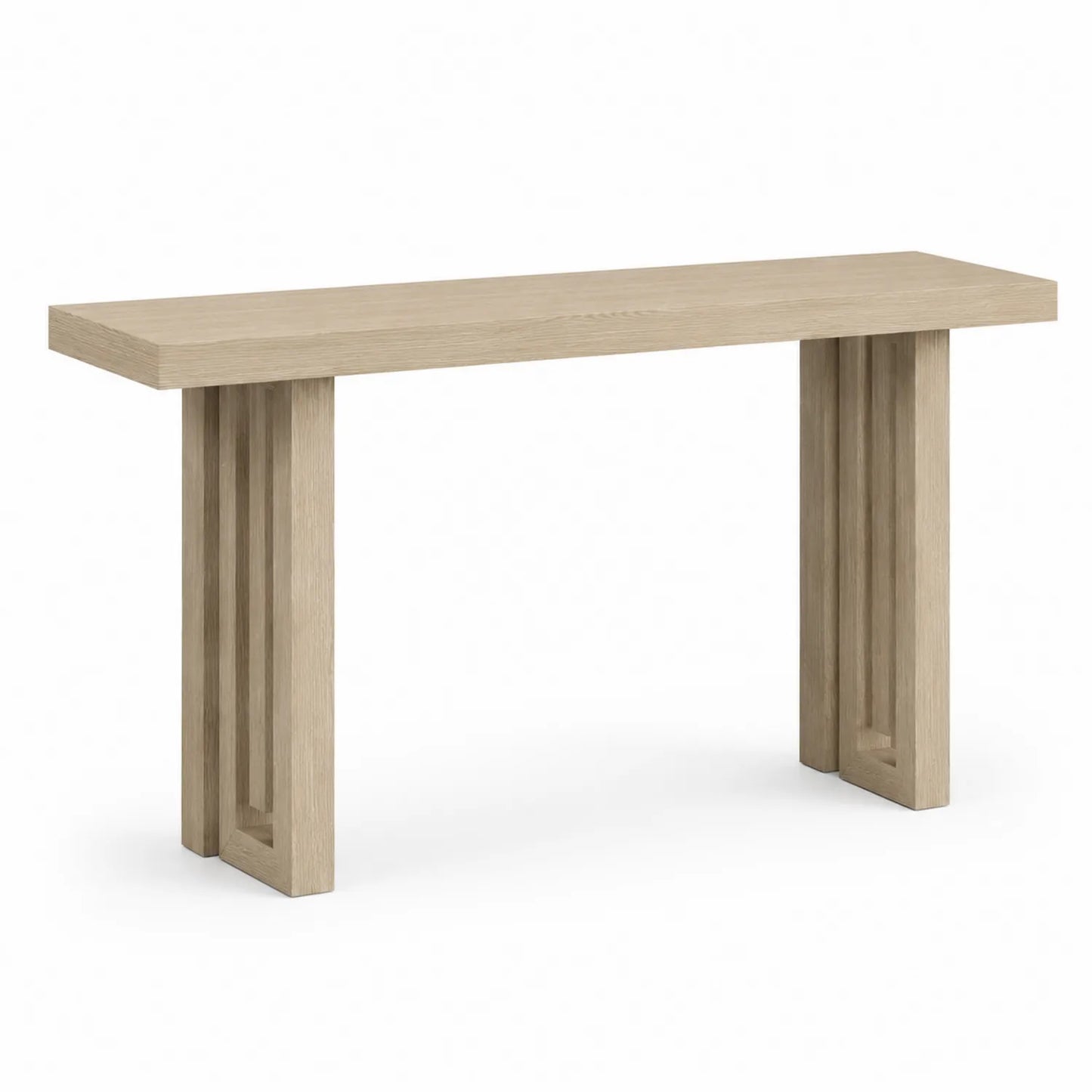 Console en bois de chêne massif clair 120x35x80 cm