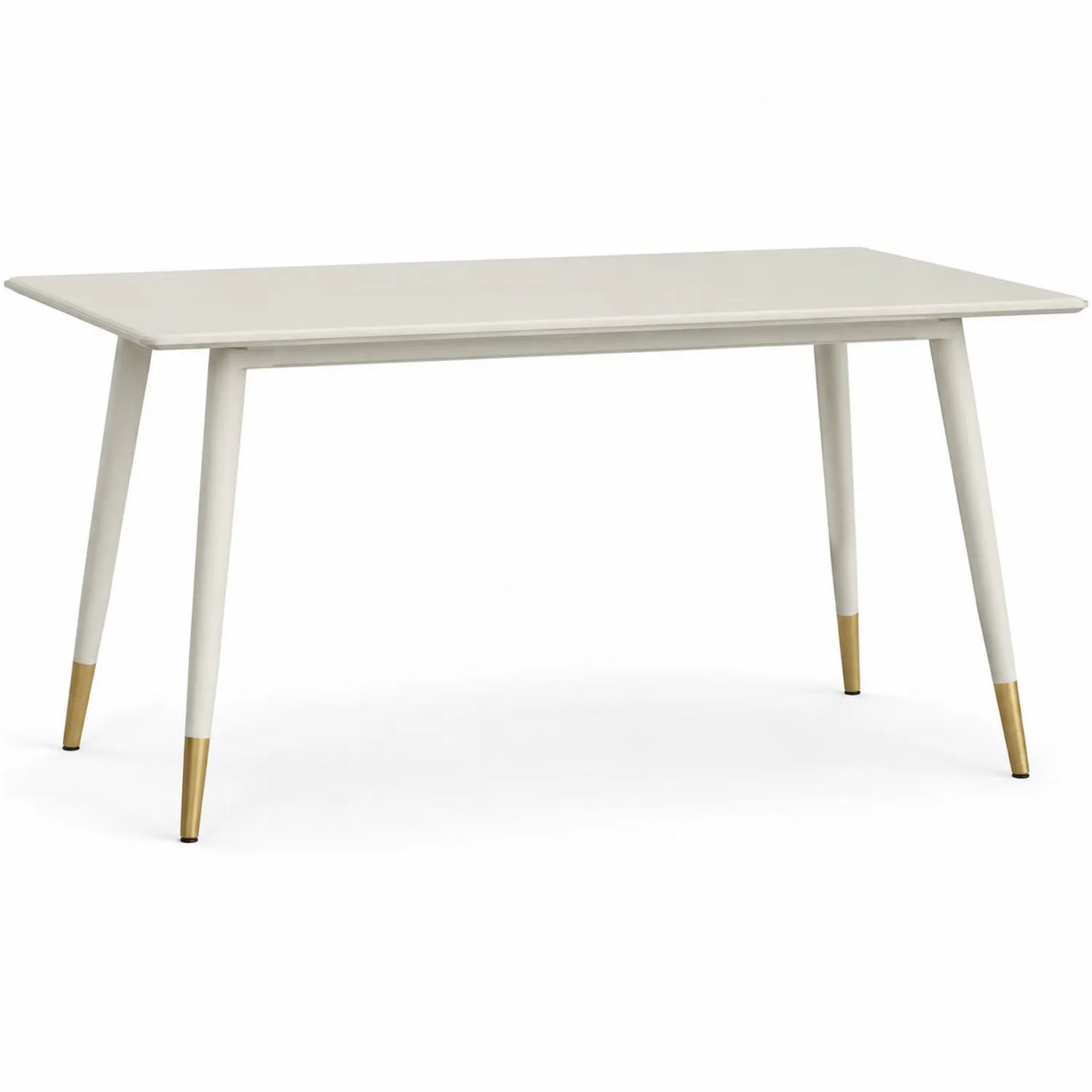 Table rectangulaire en bois et métal doré 150x80x75 cm