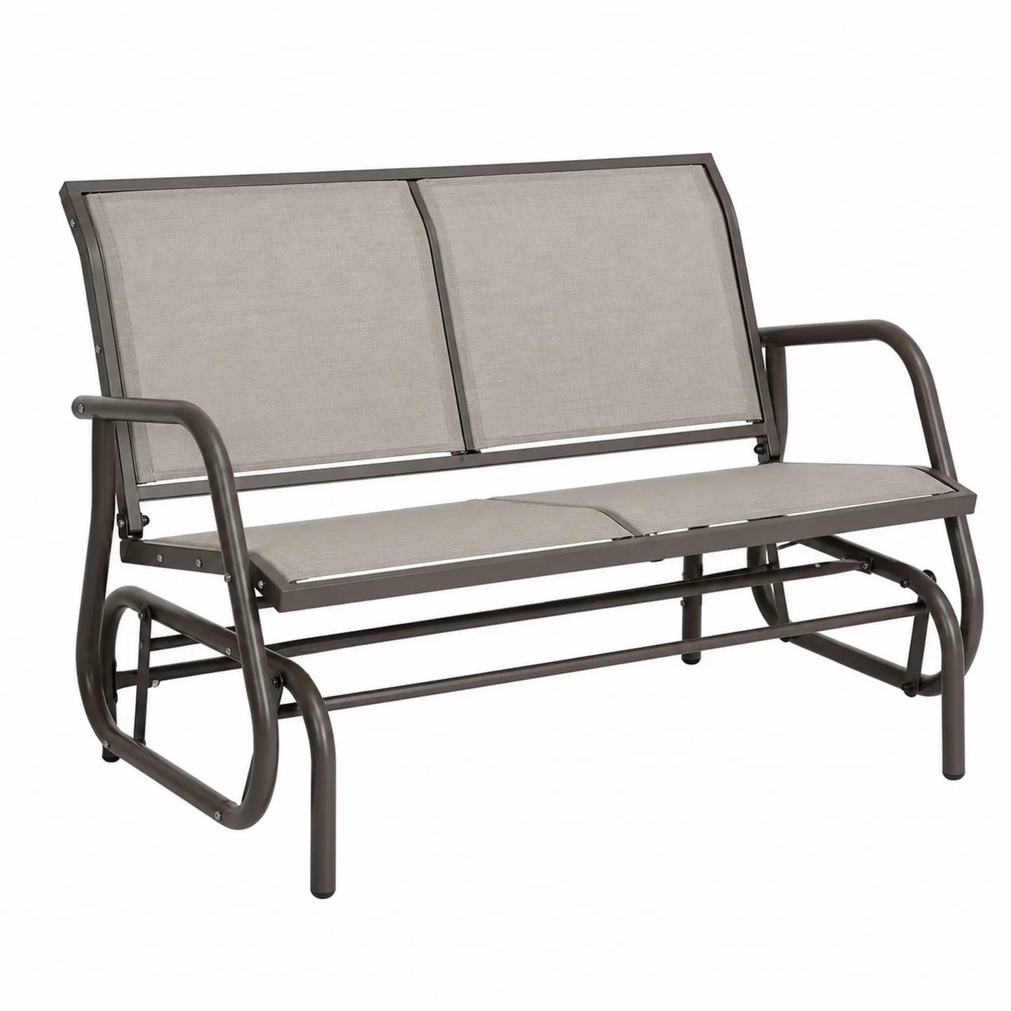 Banc à bascule en métal et textilène 160 cm Gris