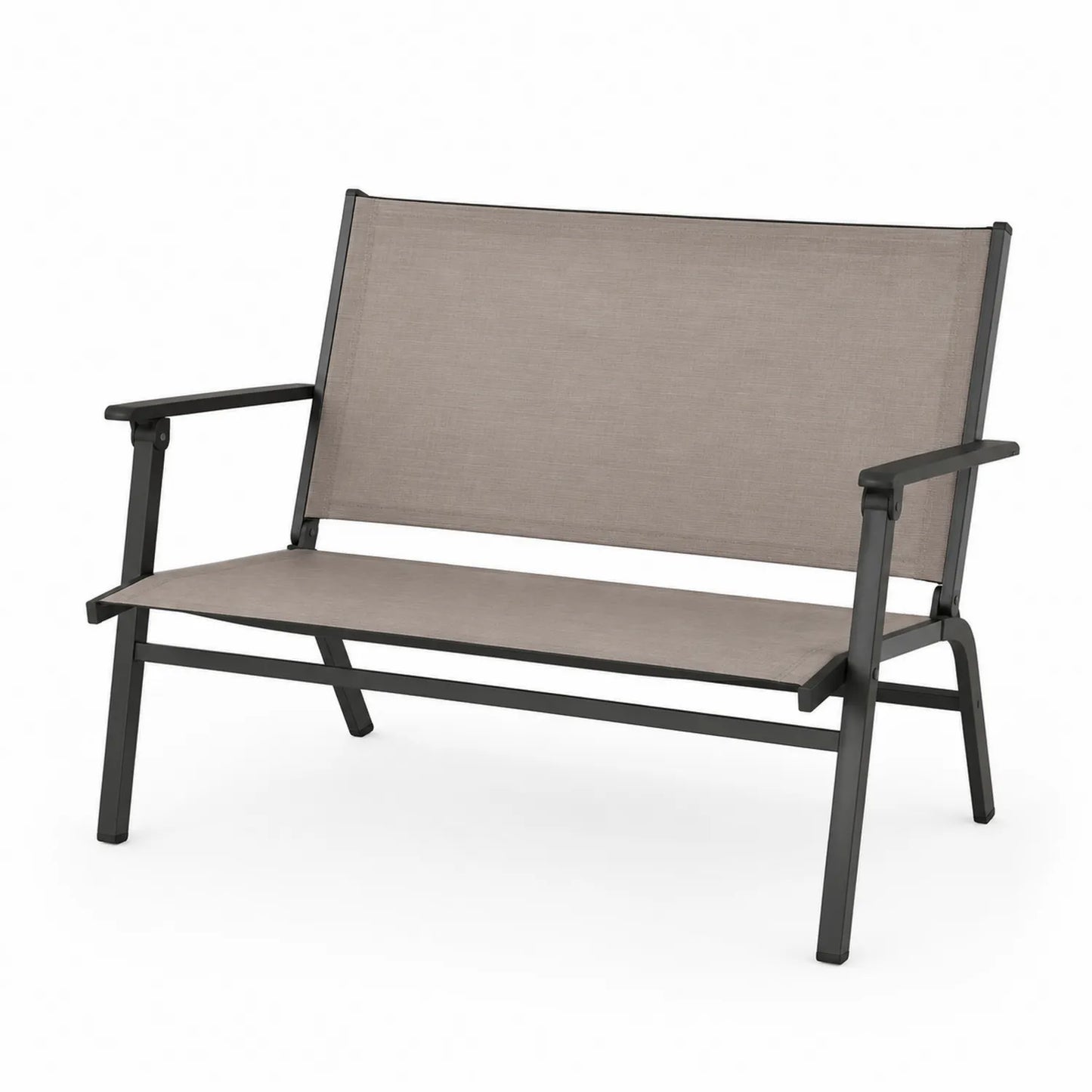 Banc d'extérieur en Métal et Tissu Beige