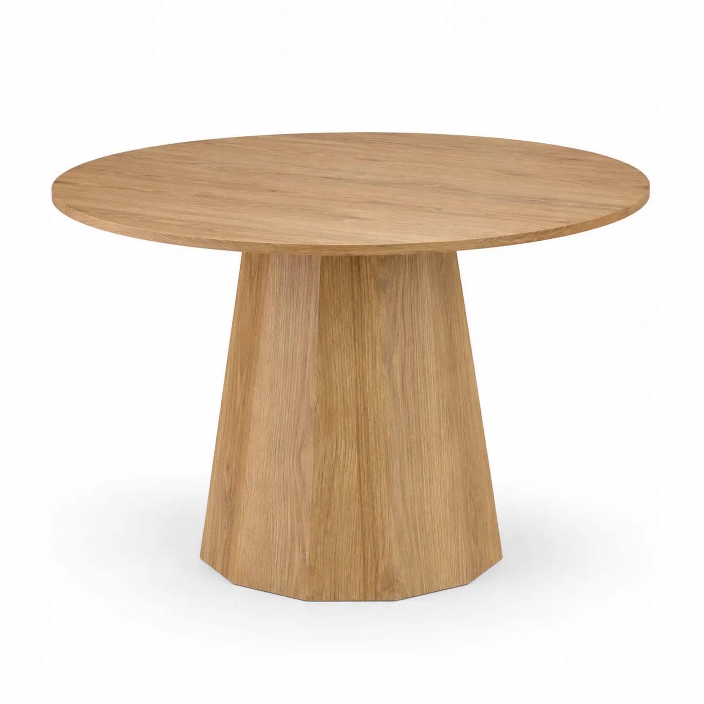 Table ronde en bois de chêne diamètre 120 cm