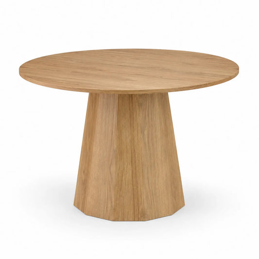 Table ronde en bois de chêne diamètre 120 cm